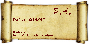 Palku Aldó névjegykártya